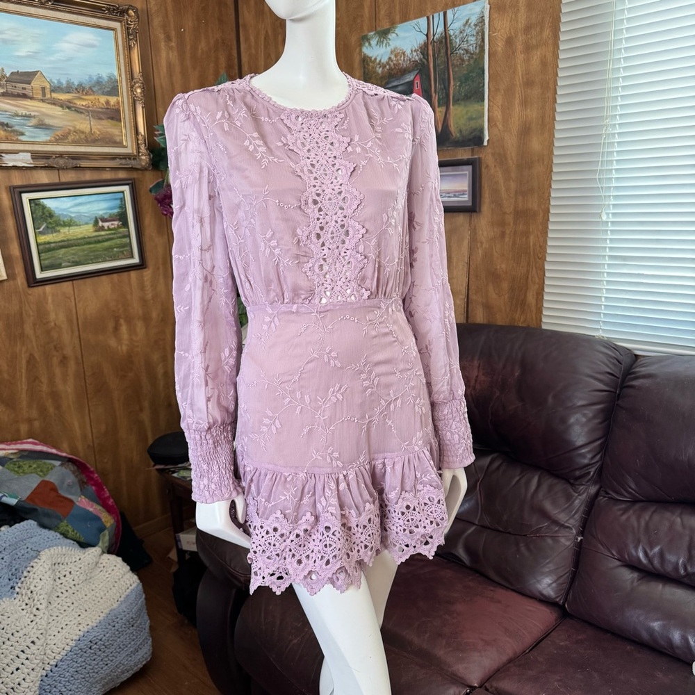 NWT Elegant Lace Lavender Dress